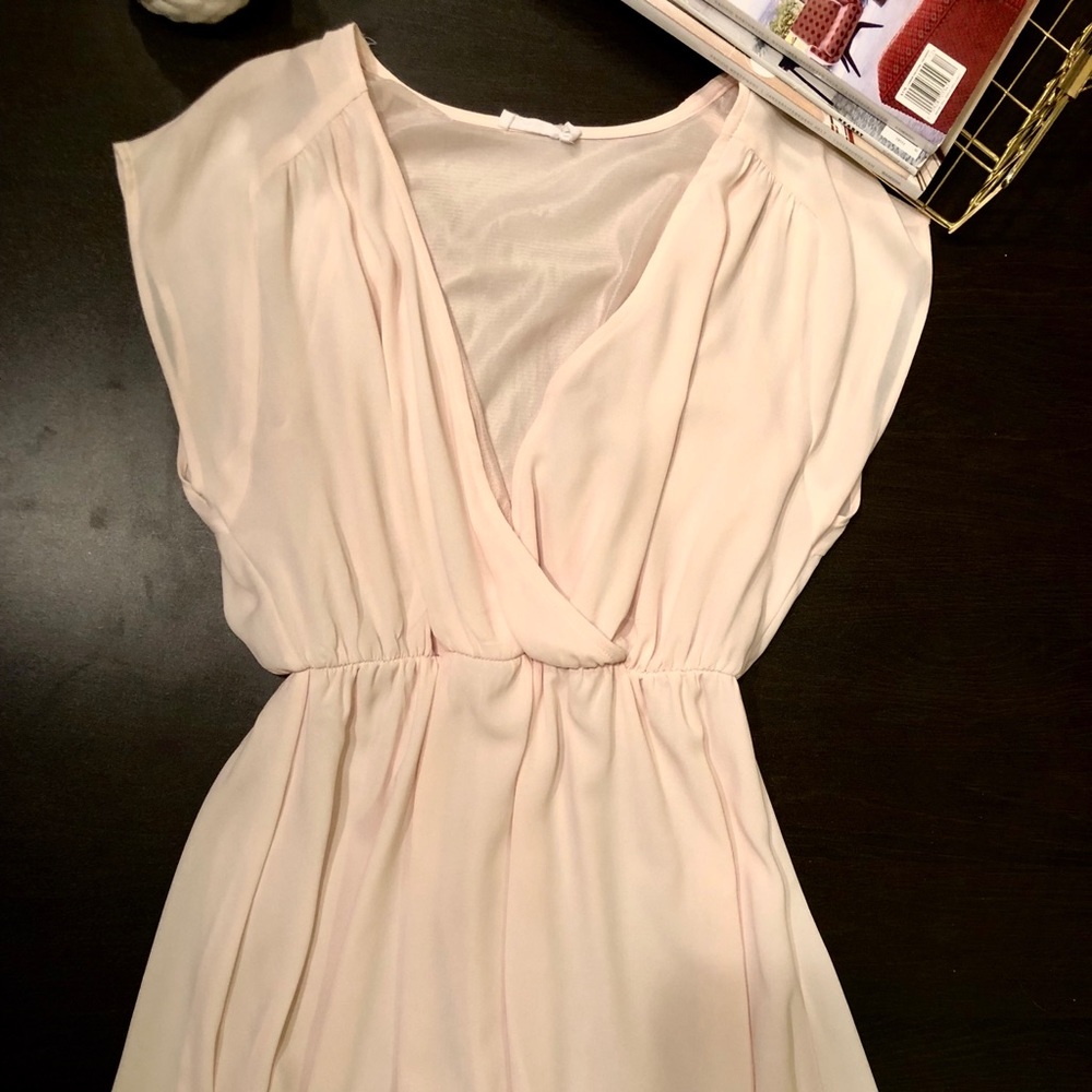 LUSH: EMPIRE WAIST POWDER PINK DRESS